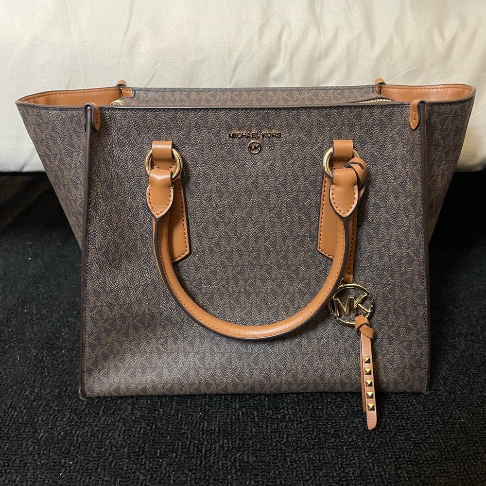 Michael Kors Kris Medium Logo Purse Satchel Bag